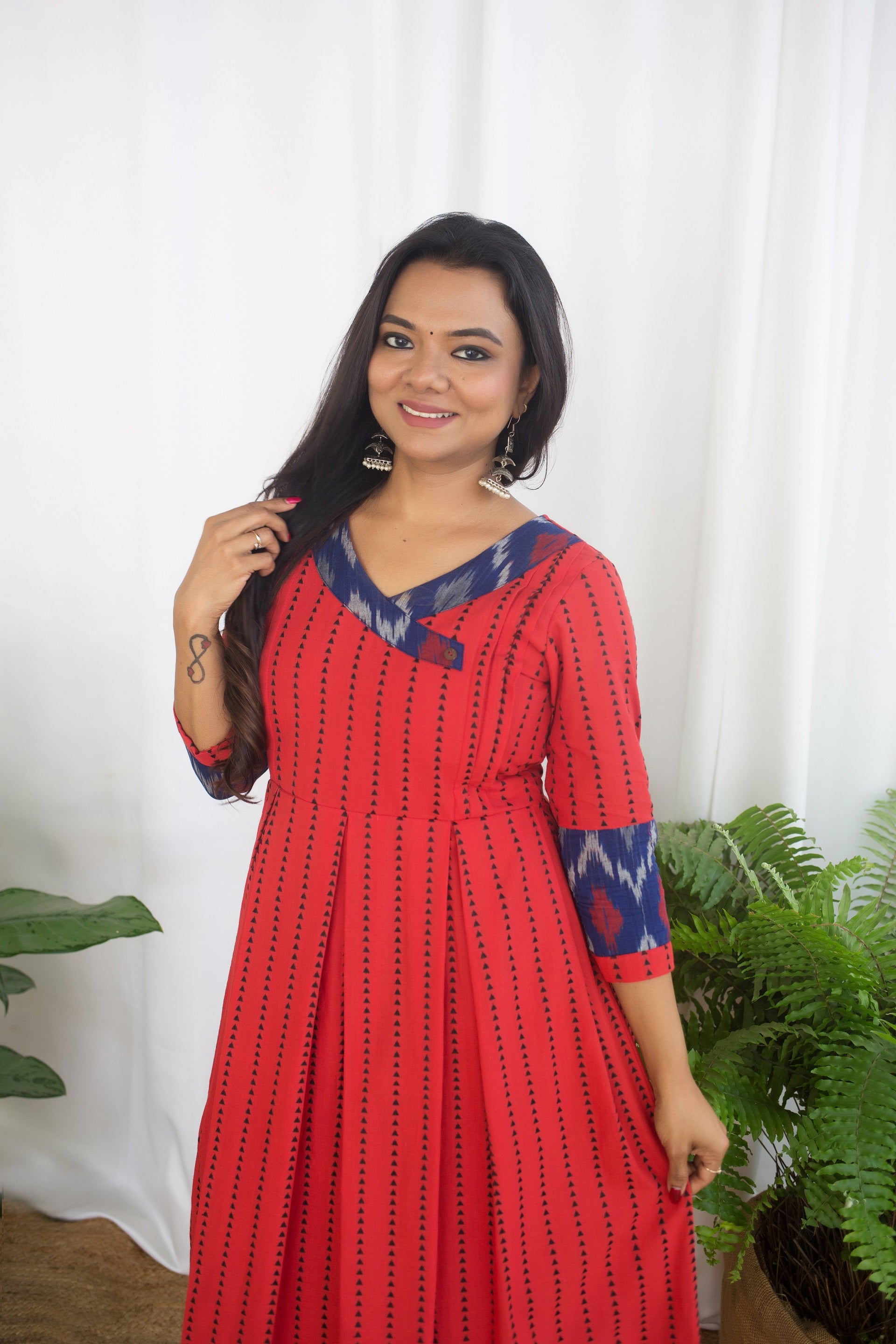 Raspberry Maternity Feeding Dress