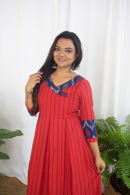 Raspberry Maternity Feeding Dress