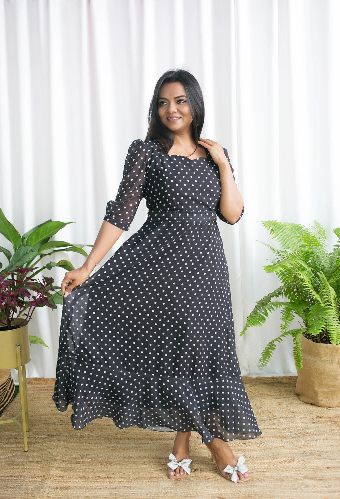 Polka pretty Maternity Feeding Dress