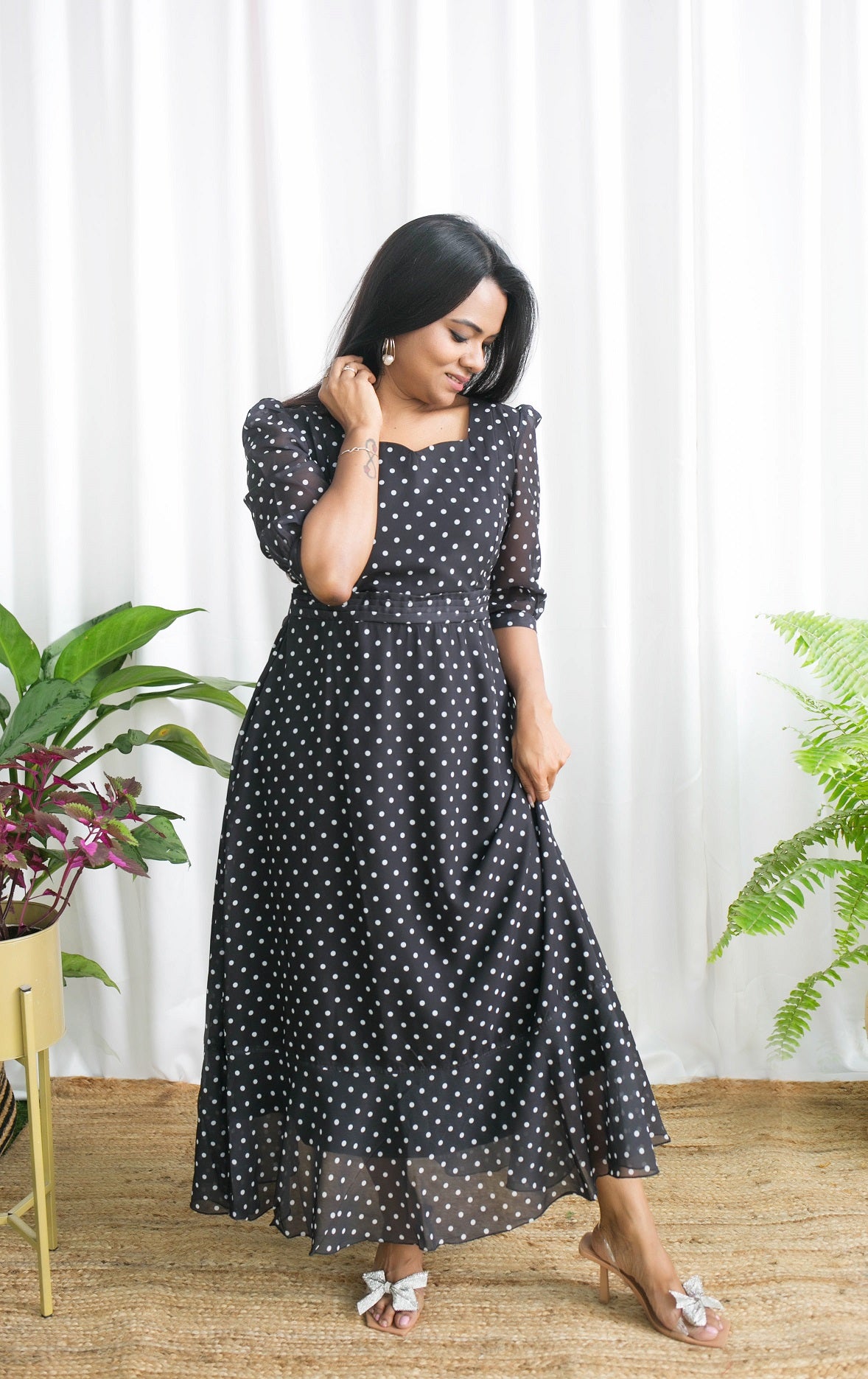 Polka pretty Maternity Feeding Dress