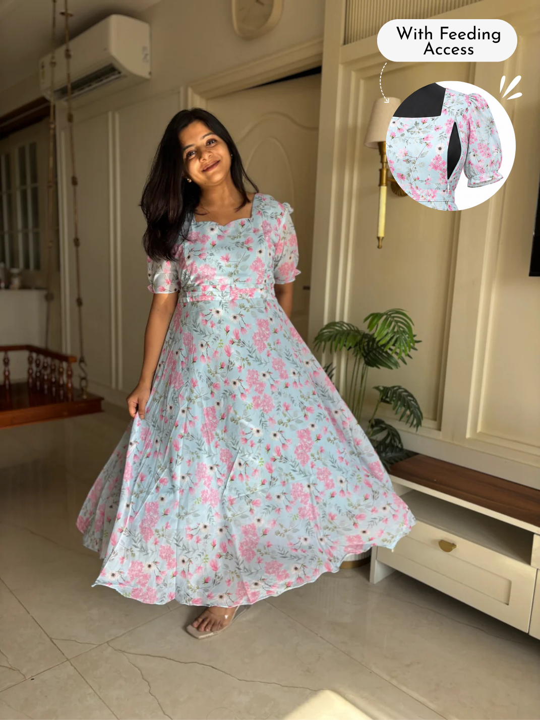 Sky is the Limit Maternity Feeding Dress