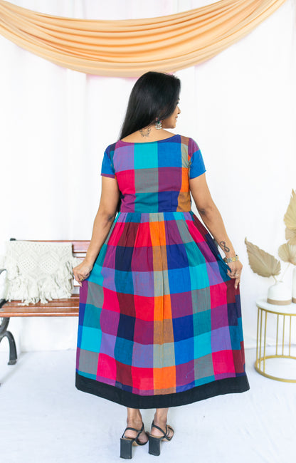 Madras Coffee Maternity Feeding Dress