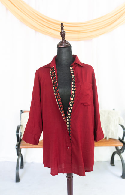 Maroonish Charm Feeding Shirt