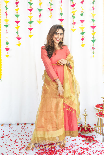 Muthucharam Maternity Feeding Anarkali and Dupatta