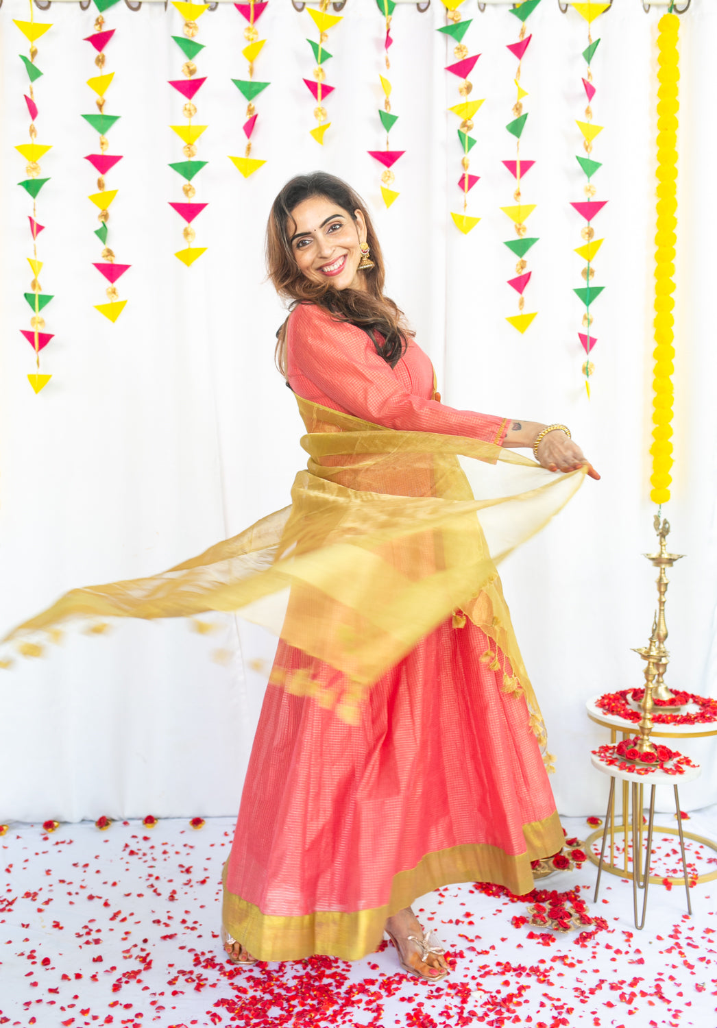 Muthucharam Maternity Feeding Anarkali and Dupatta