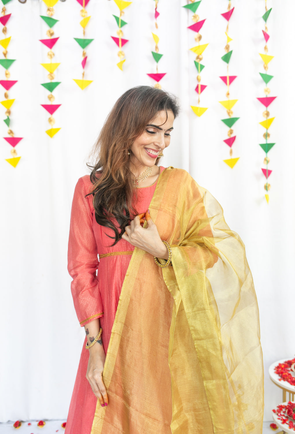 Muthucharam Maternity Feeding Anarkali and Dupatta