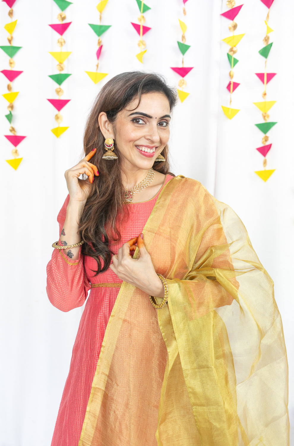 Muthucharam Maternity Feeding Anarkali and Dupatta