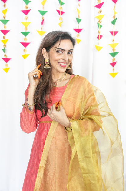 Muthucharam Maternity Feeding Anarkali and Dupatta