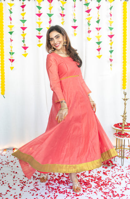 Muthucharam Maternity Feeding Anarkali and Dupatta