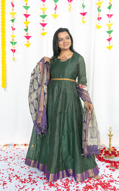Pachaikili Maternity Feeding Anarkali And Dupatta