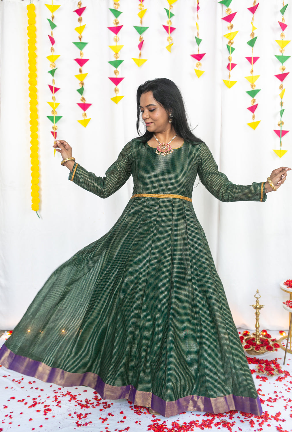 Pachaikili Maternity Feeding Anarkali And Dupatta