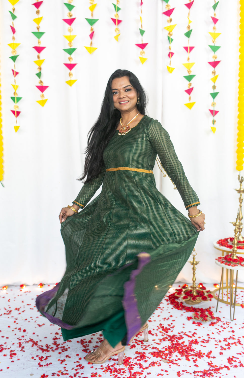 Pachaikili Maternity Feeding Anarkali And Dupatta