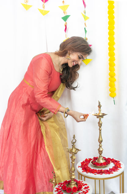 Muthucharam Maternity Feeding Anarkali and Dupatta