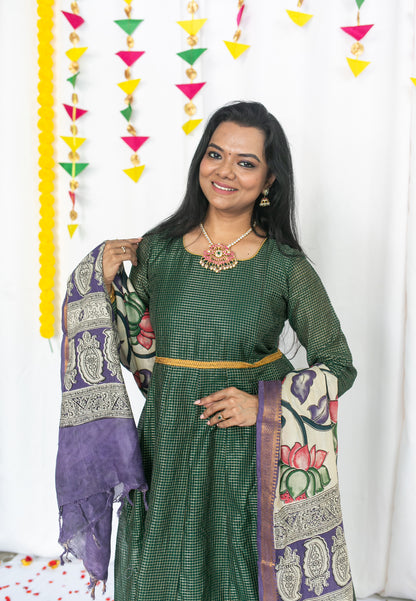 Pachaikili Maternity Feeding Anarkali And Dupatta