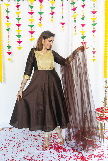 Moongil Maternity Feeding Anarkali Set