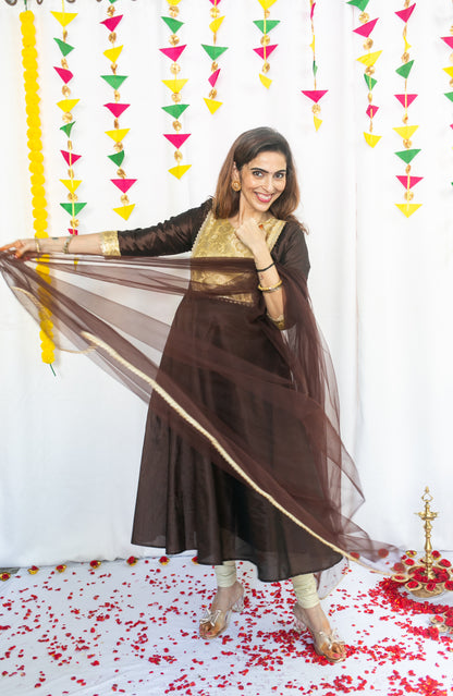 Moongil Maternity Feeding Anarkali Set