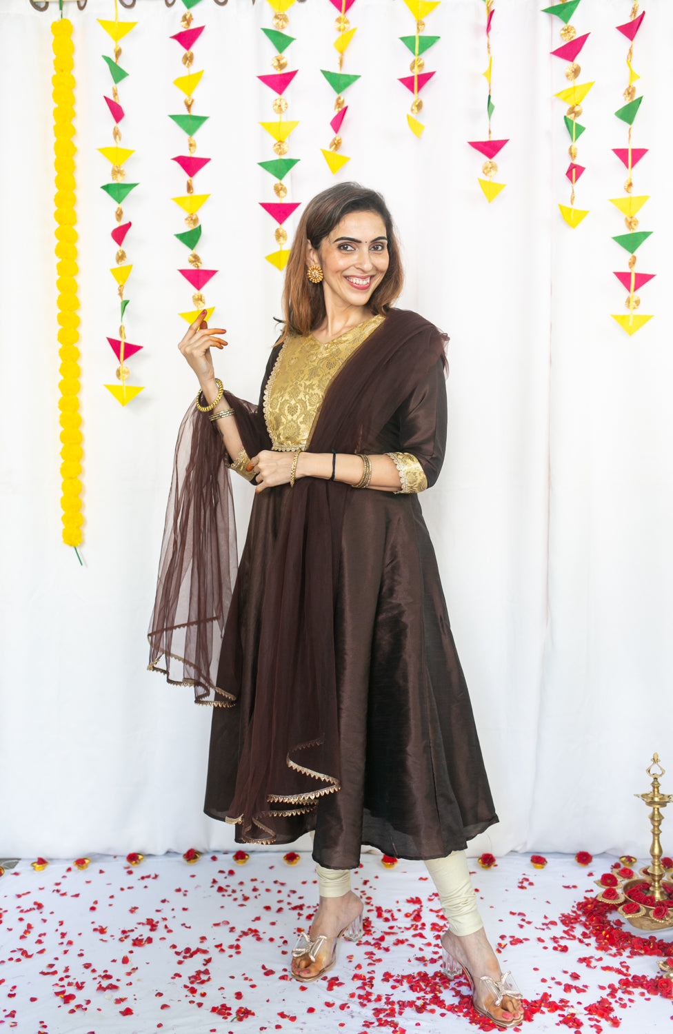 Moongil Maternity Feeding Anarkali Set
