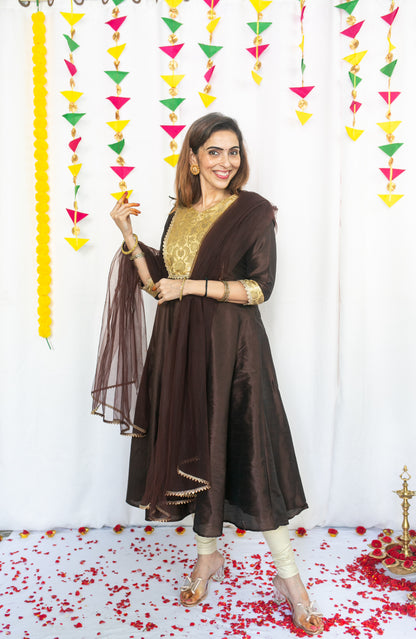 Moongil Maternity Feeding Anarkali Set