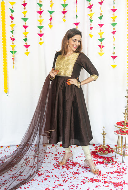 Moongil Maternity Feeding Anarkali Set