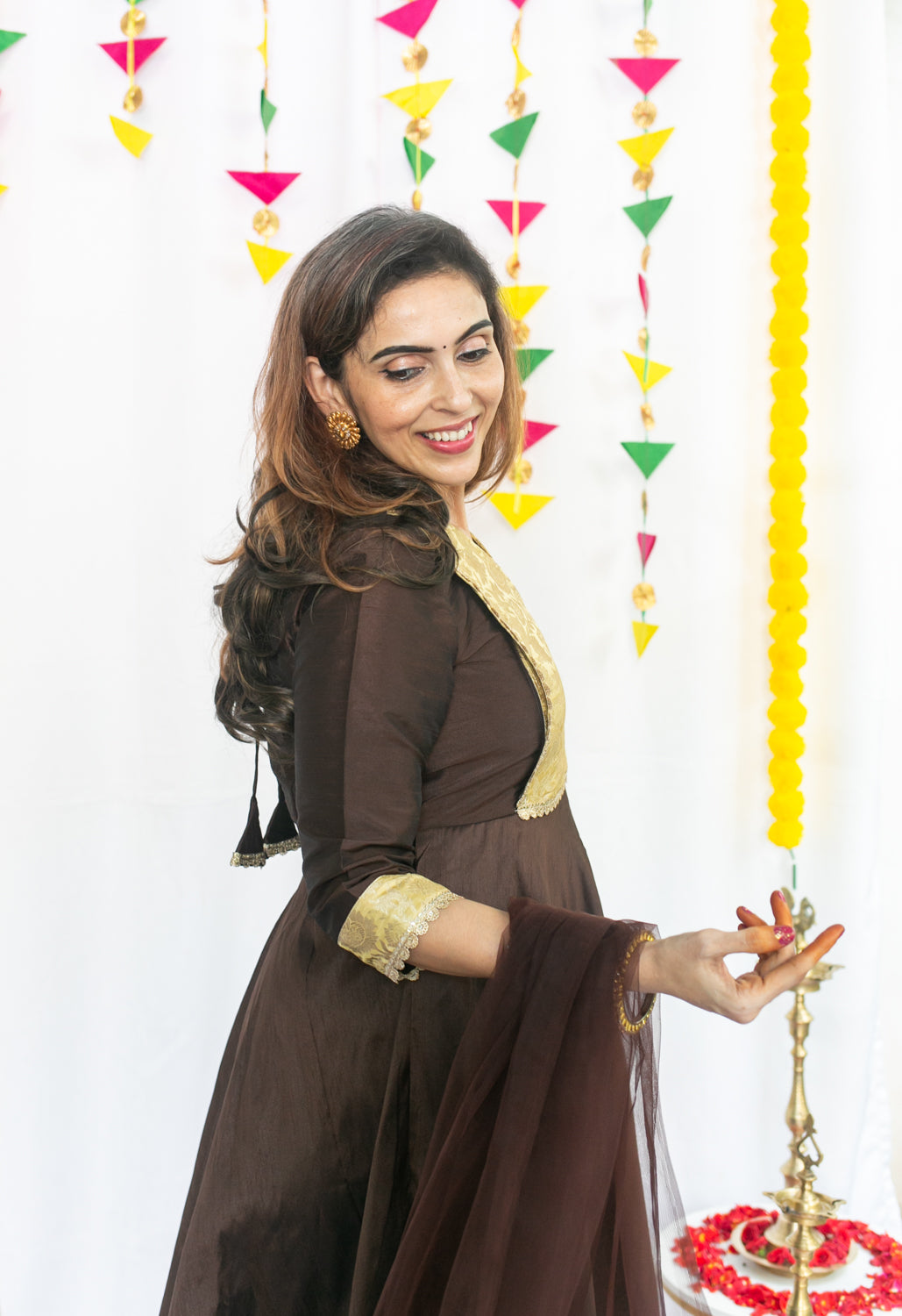 Moongil Maternity Feeding Anarkali Set