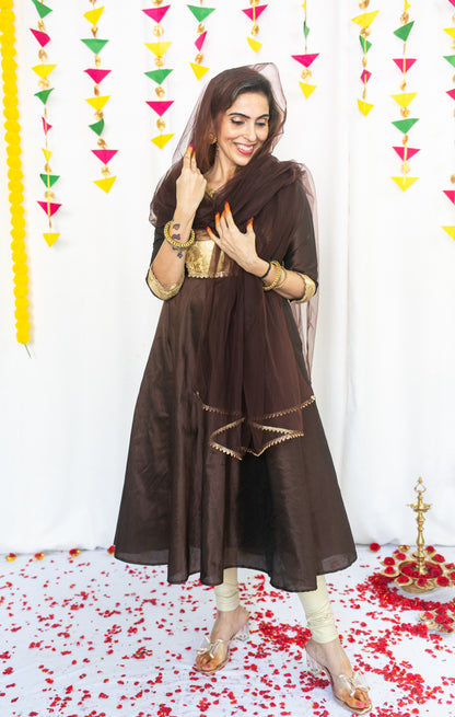 Moongil Maternity Feeding Anarkali Set
