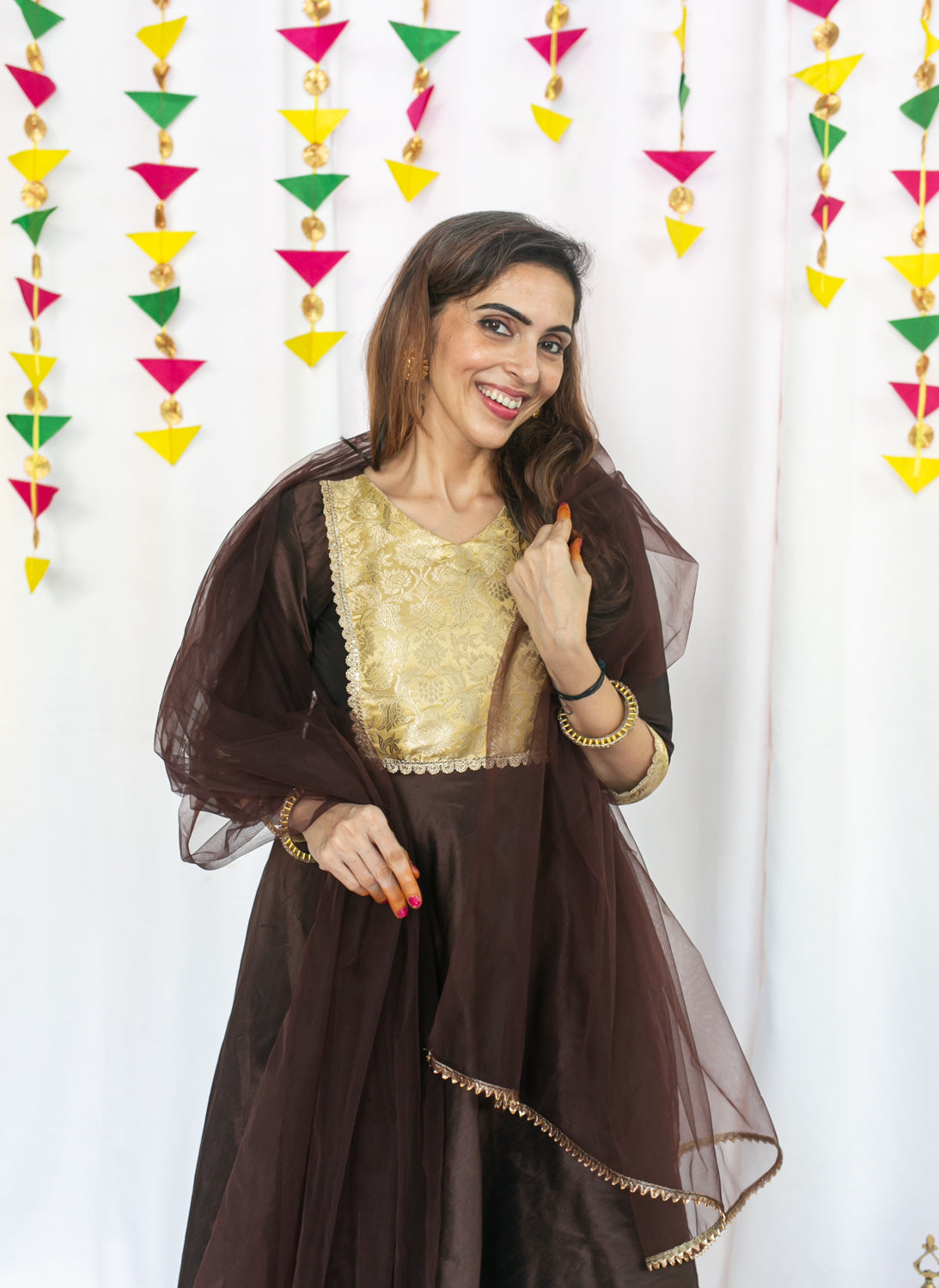 Moongil Maternity Feeding Anarkali Set