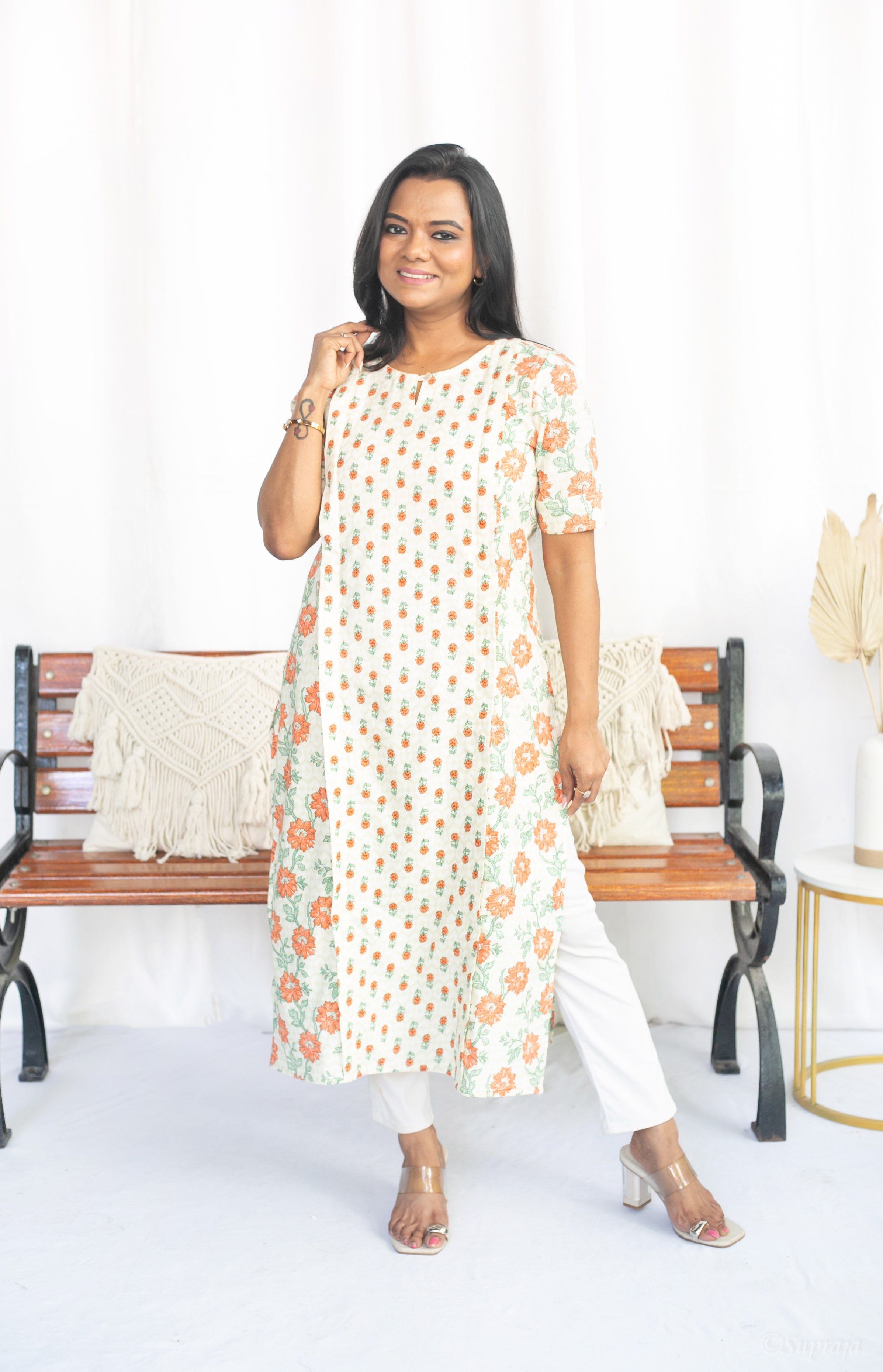 Orange Buds Maternity Feeding Kurta