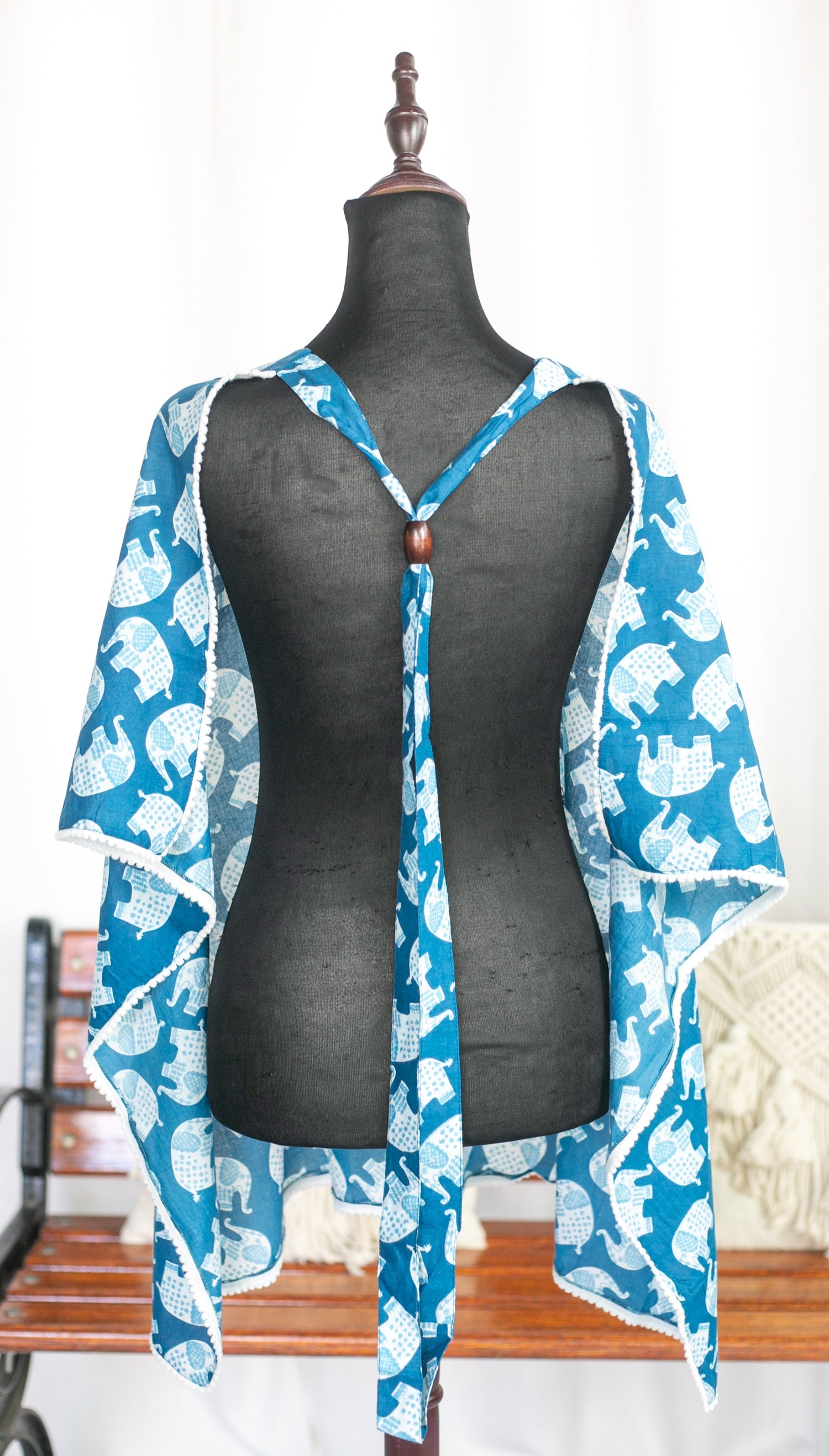 Blue Elephant Feeding Apron