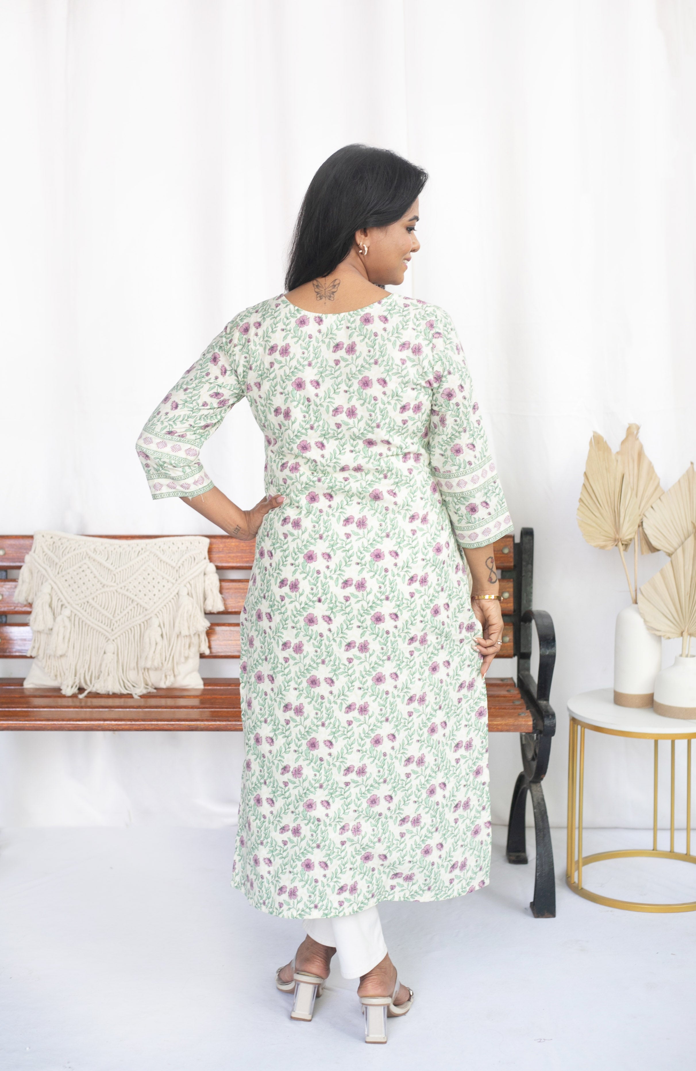 Purple Buds Maternity Feeding Kurta