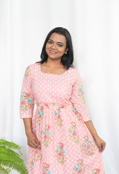 Peaching Maternity Feeding Dress