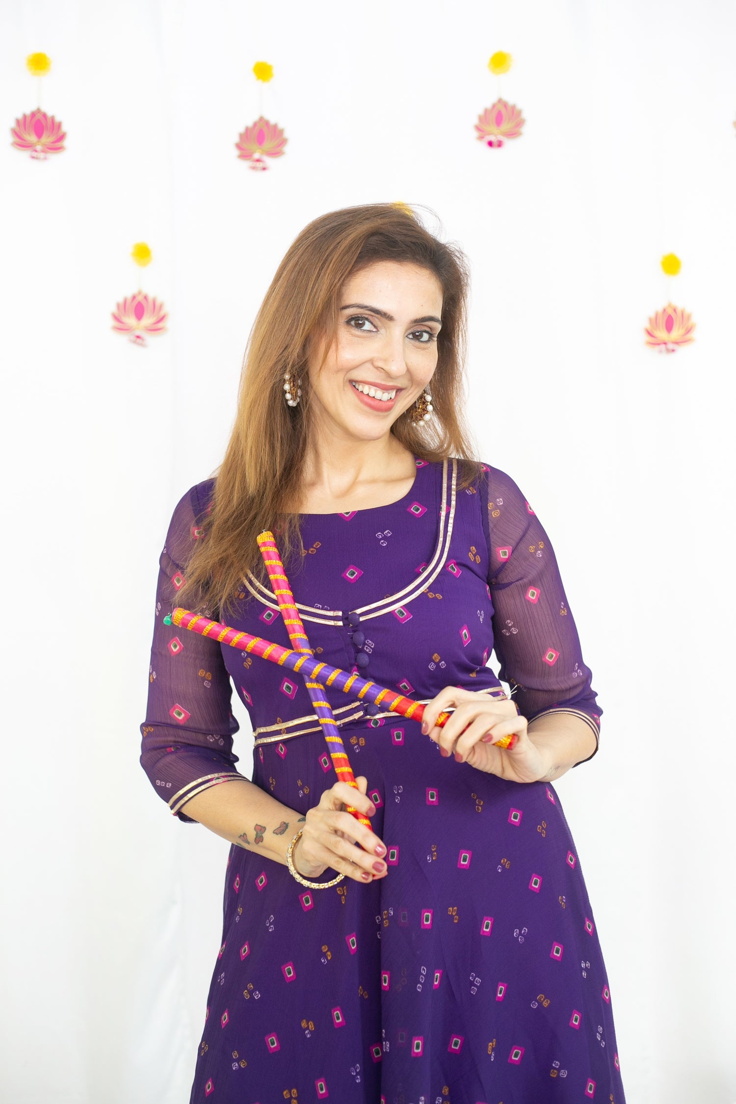 Bandhini Royal Maternity Feeding Anarkali set