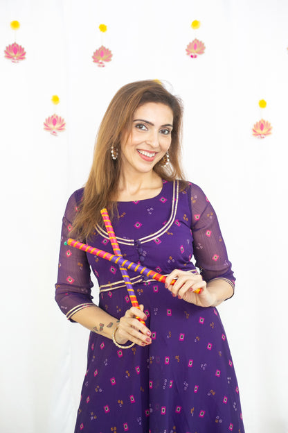 Bandhini Royal Maternity Feeding Anarkali set