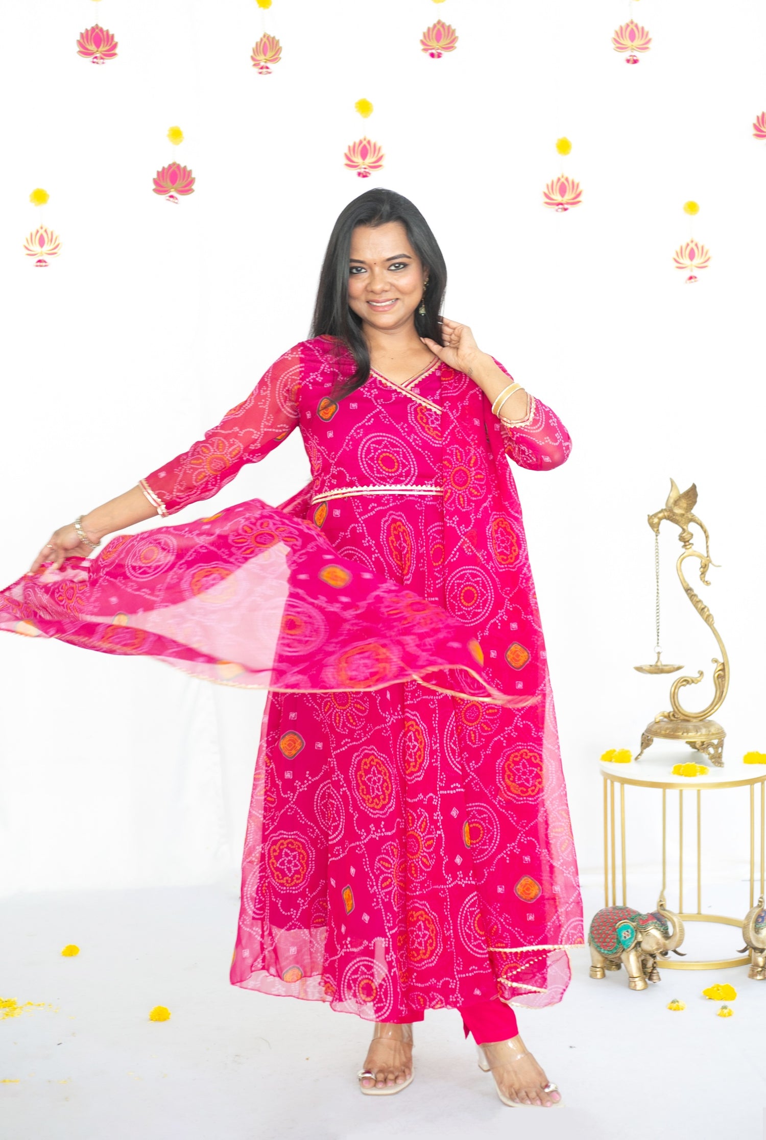 Bandhini Rani Maternity Feeding Anarkali set