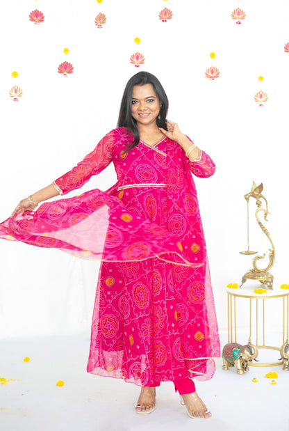 Bandhini Rani Maternity Feeding Anarkali set