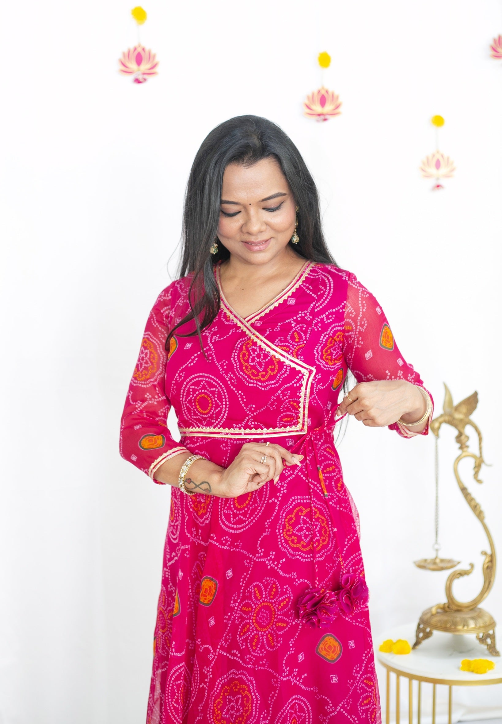 Bandhini Rani Maternity Feeding Anarkali set