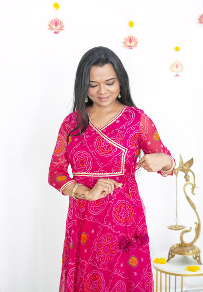 Bandhini Rani Maternity Feeding Anarkali set