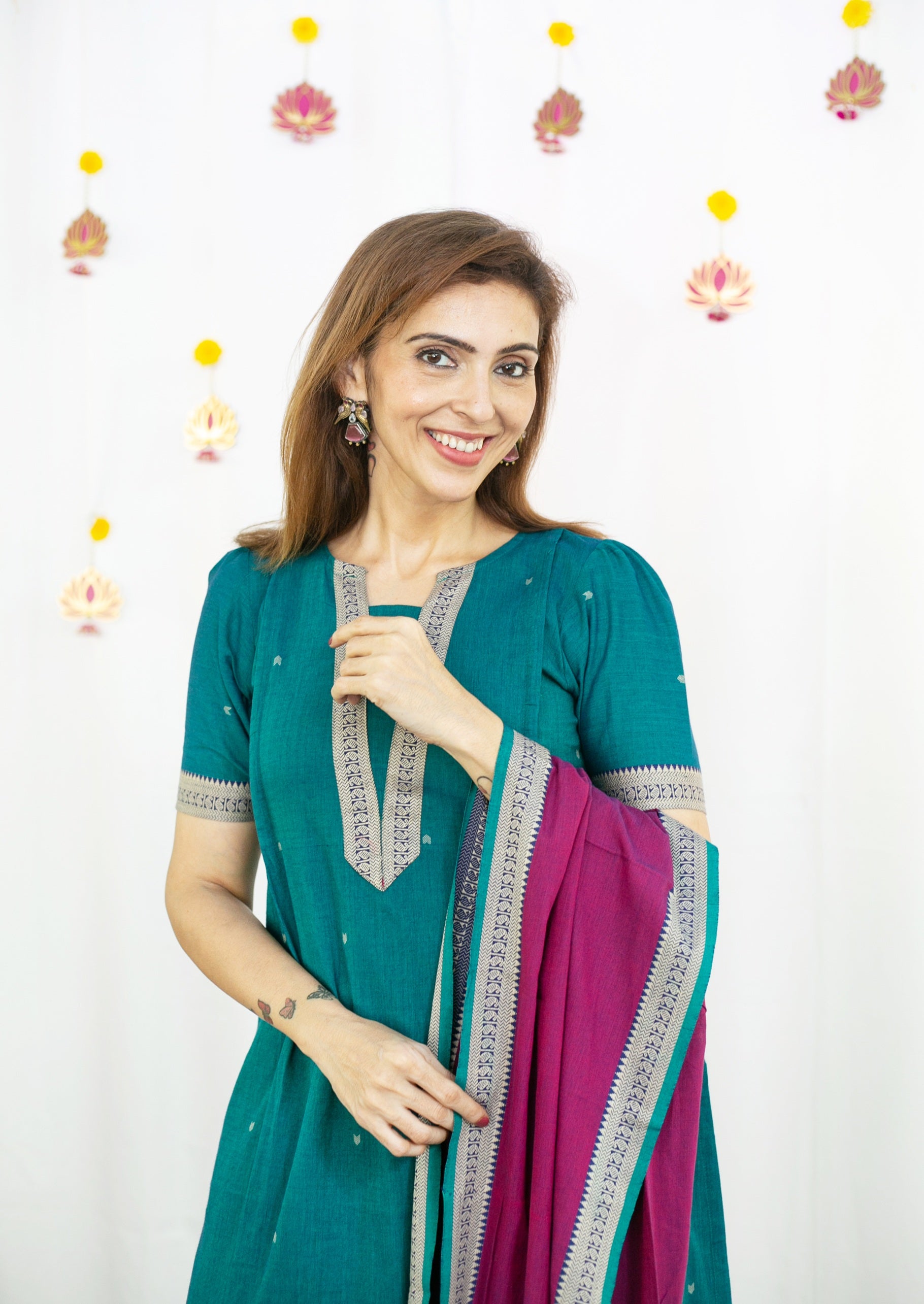 Turquoise Gem Maternity Feeding Salwar Kameez