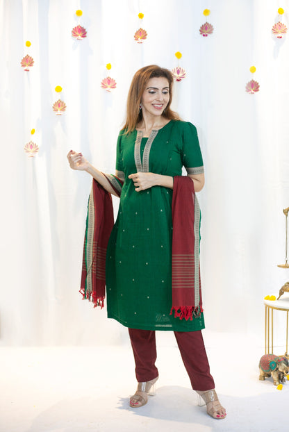 Emerald Gem Maternity Feeding Salwar Kameez