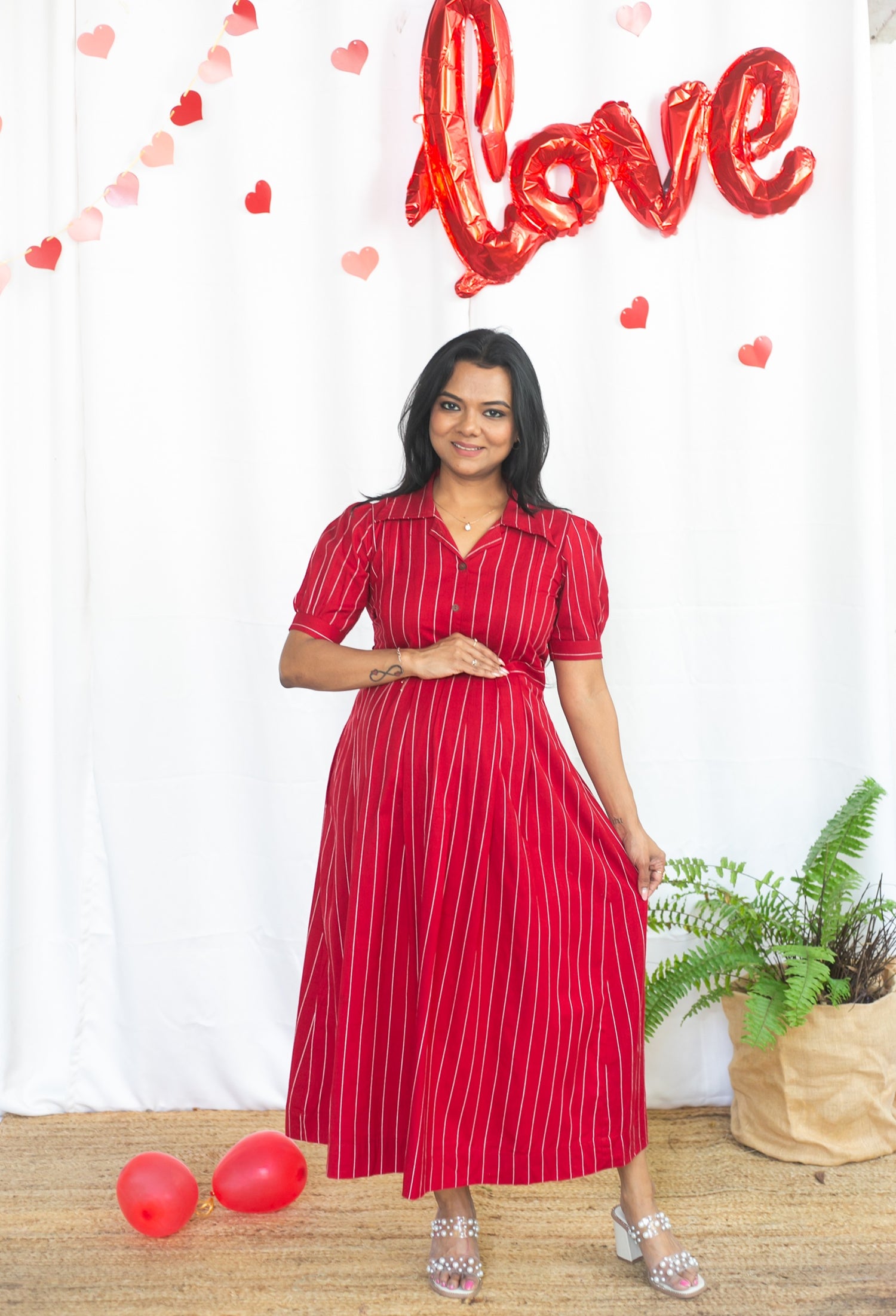 Cherry Maternity Feeding Dress