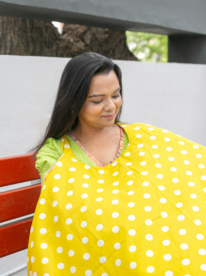 Yellow Polka Feeding Apron