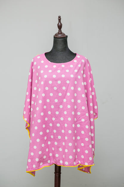 Pink Polka Feeding Apron