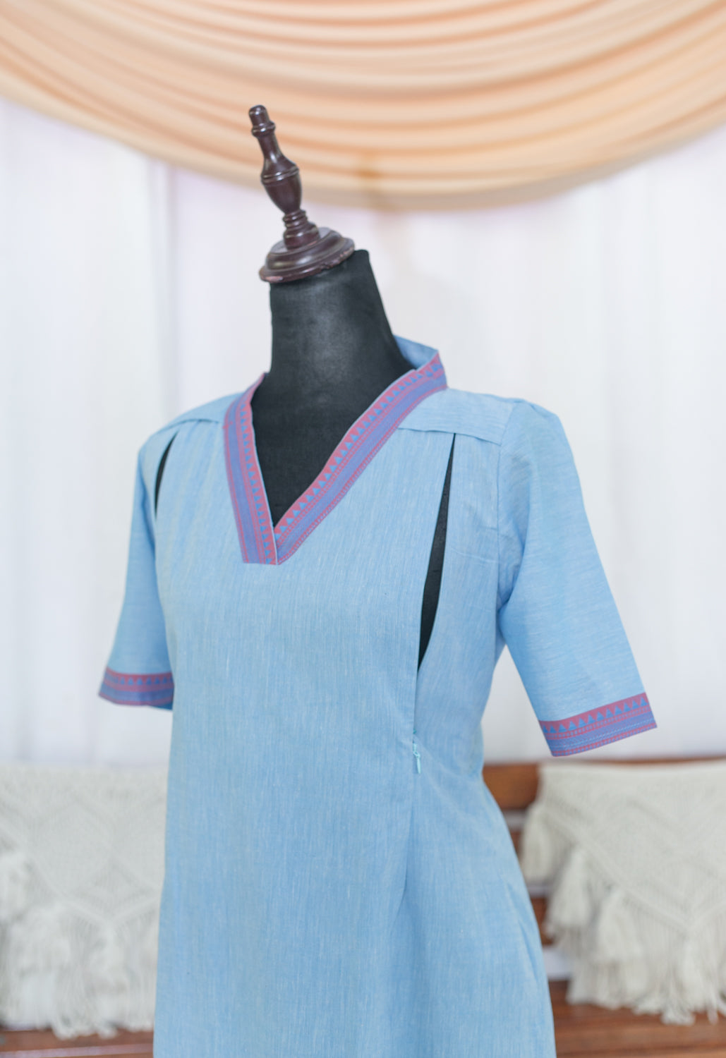 Blue Ice Maternity Feeding Salwar