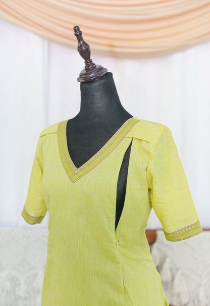 Lemon Ice Maternity Feeding Salwar