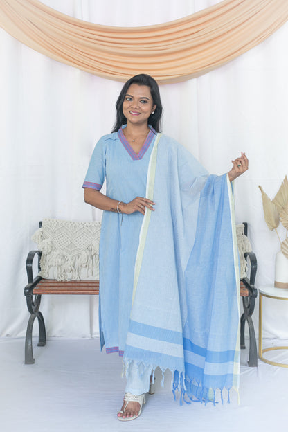 Blue Ice Maternity Feeding Salwar