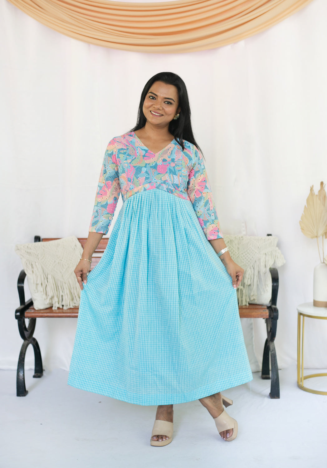 Sea Bloom Maternity Feeding Dress