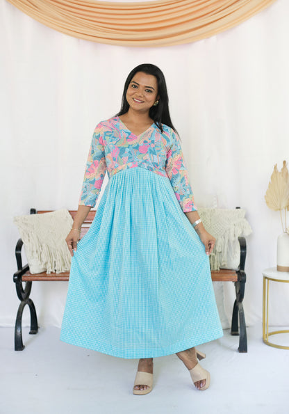 Sea Bloom Maternity Feeding Dress