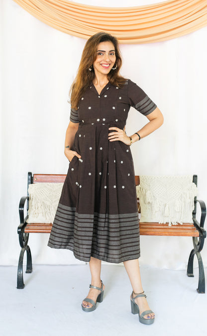 Dark Chocolate Maternity Feeding Dress