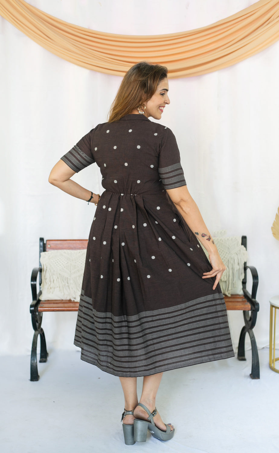 Dark Chocolate Maternity Feeding Dress