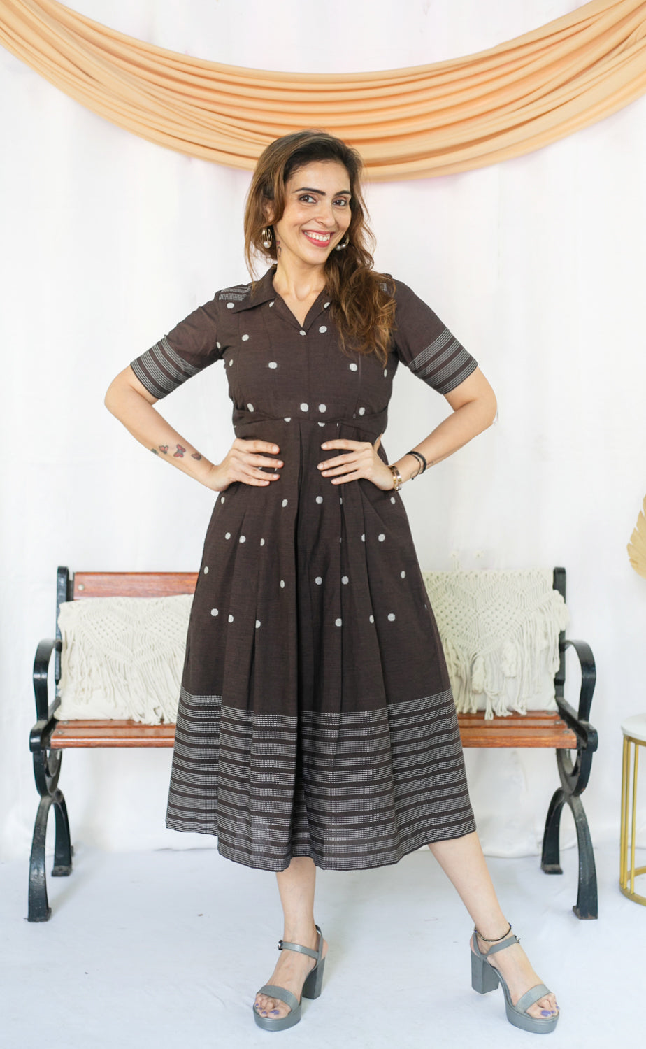 Dark Chocolate Maternity Feeding Dress