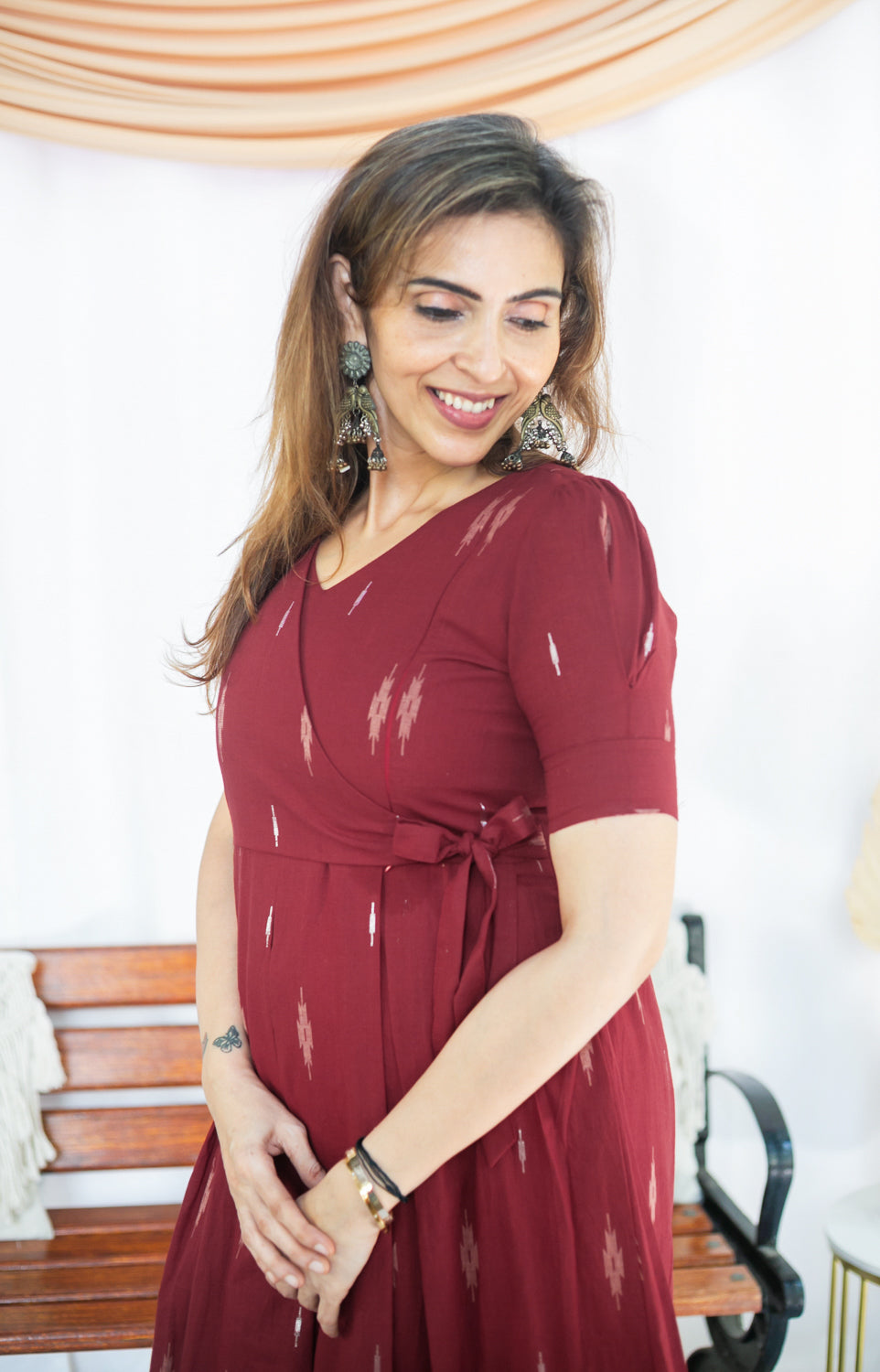 Garnet Maternity Feeding Dress
